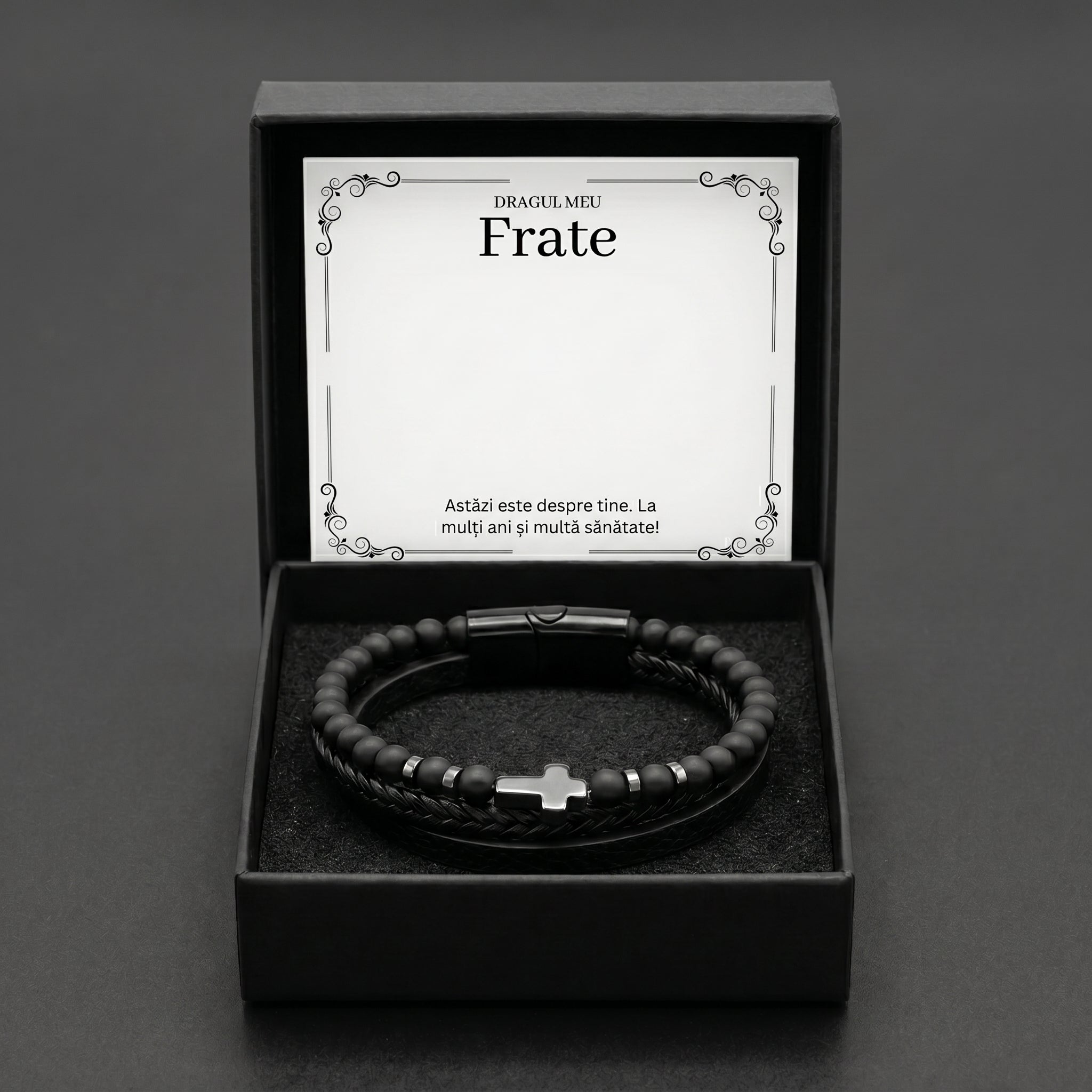 cadou frate brățară piele