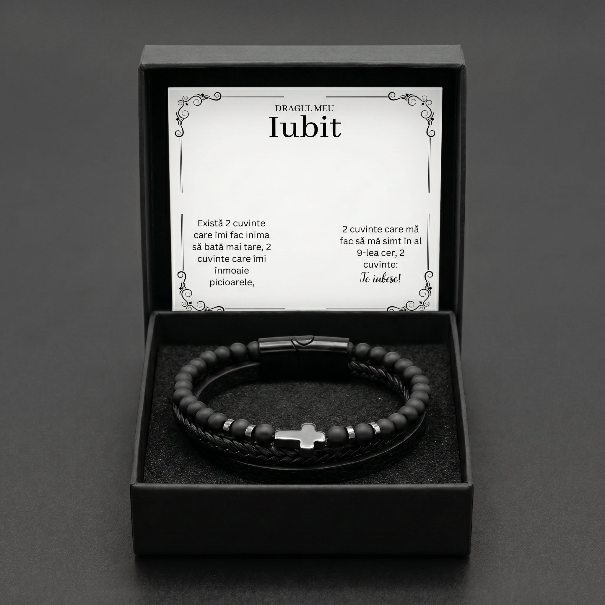 cadou iubit brățară piele