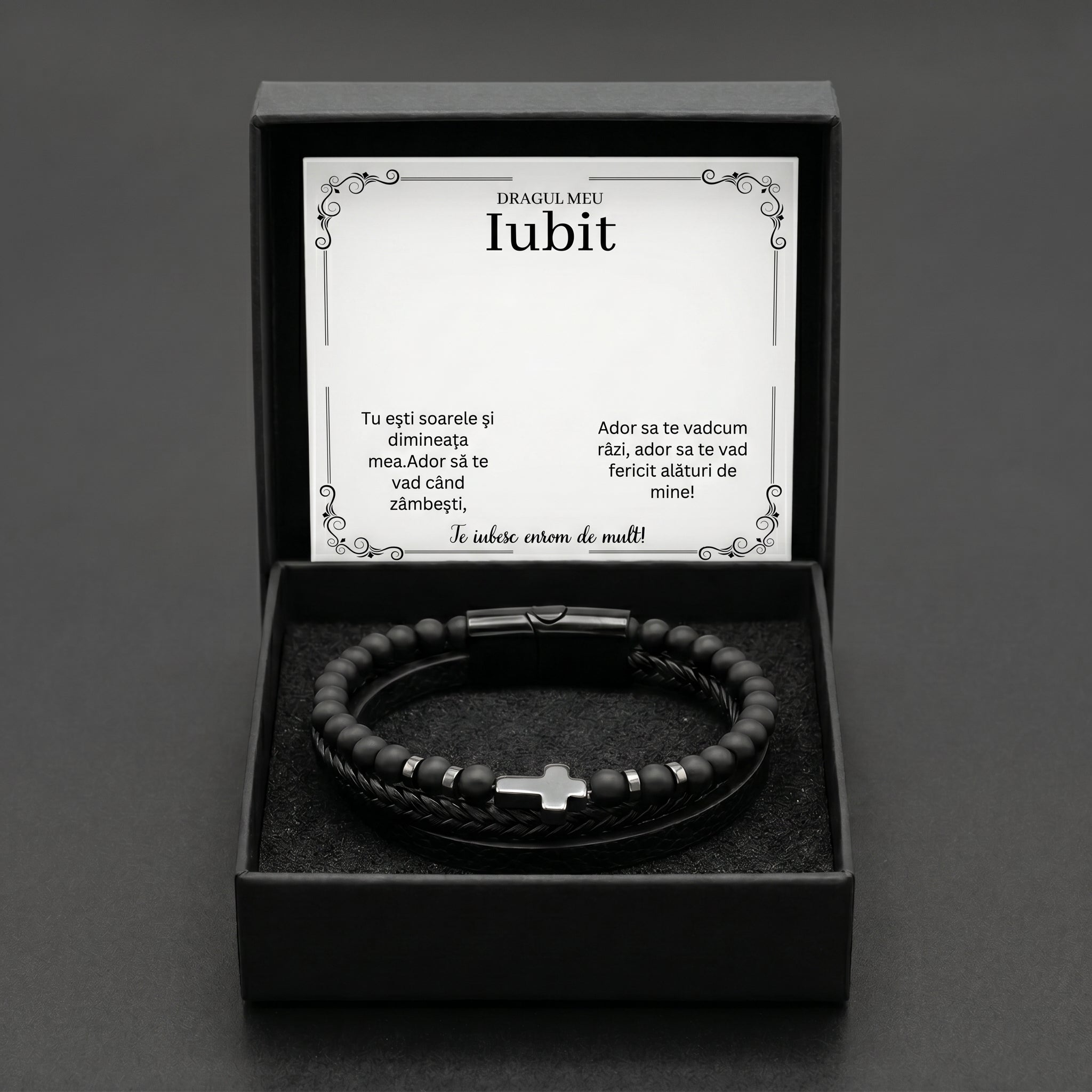 cadou iubit brățară piele