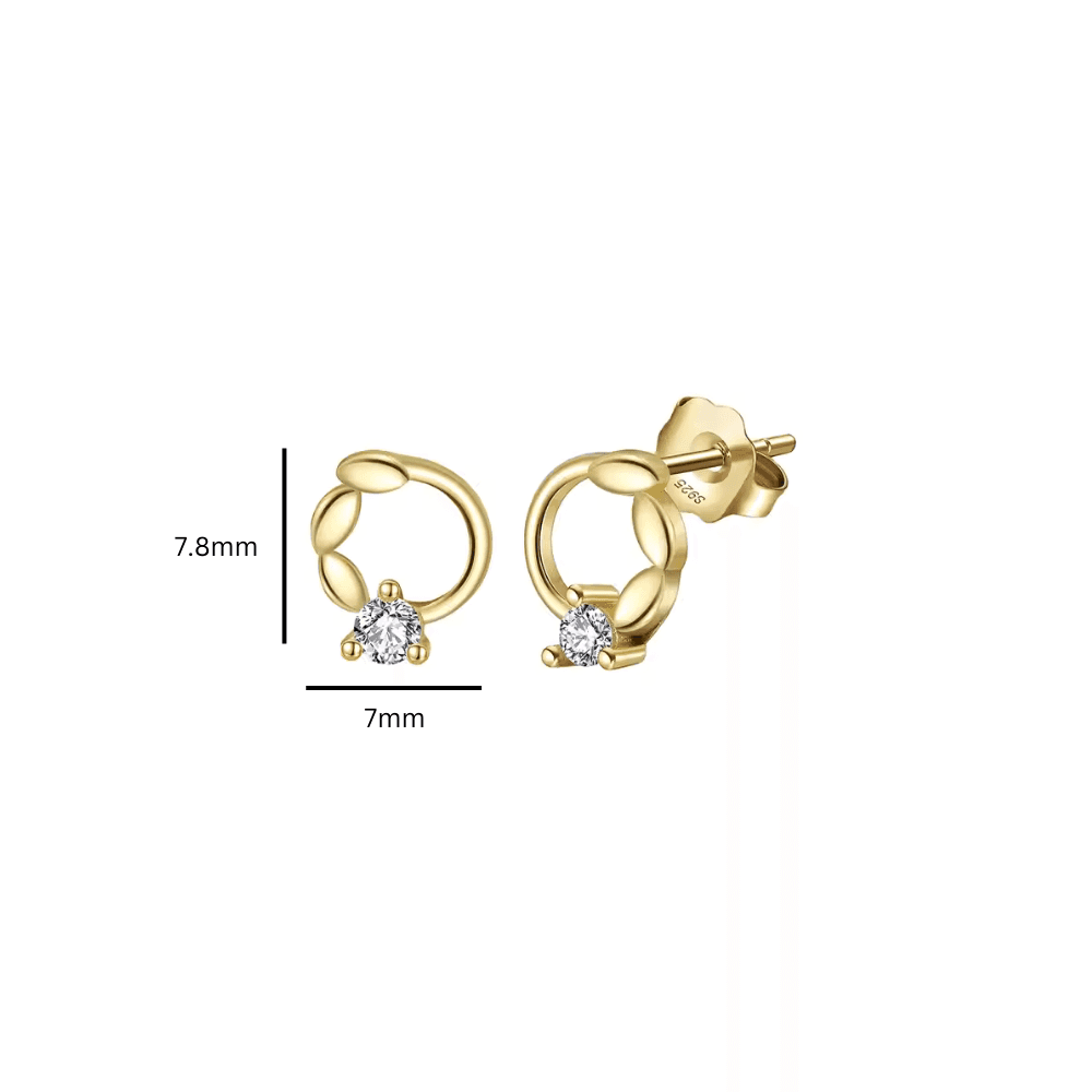 Cercei Love - Argint 925 Placat cu Aur 14K