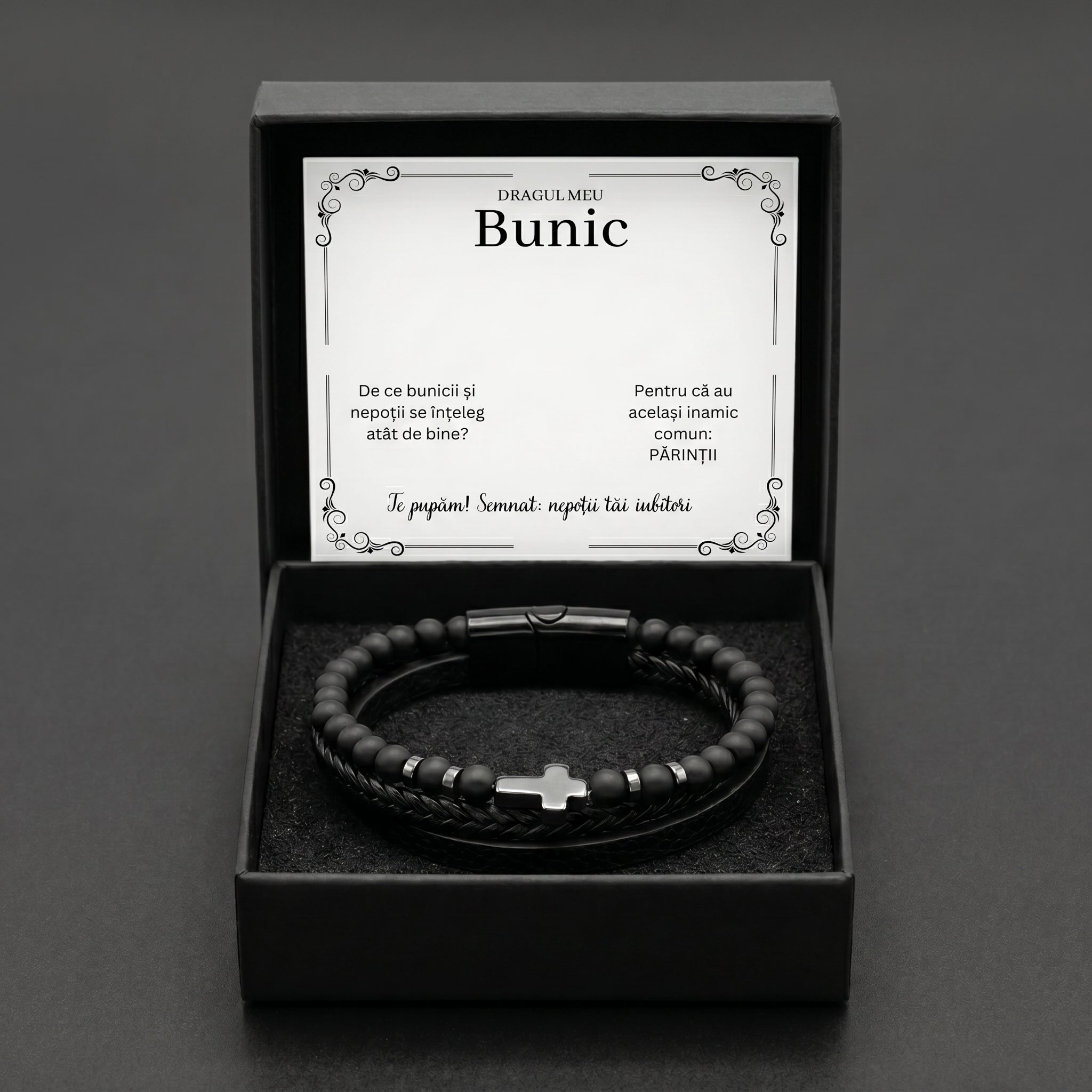 cadou bunic brățară piele