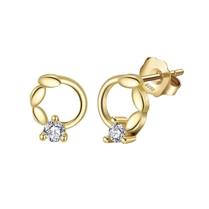 Cercei Love - Argint 925 Placat cu Aur 14K