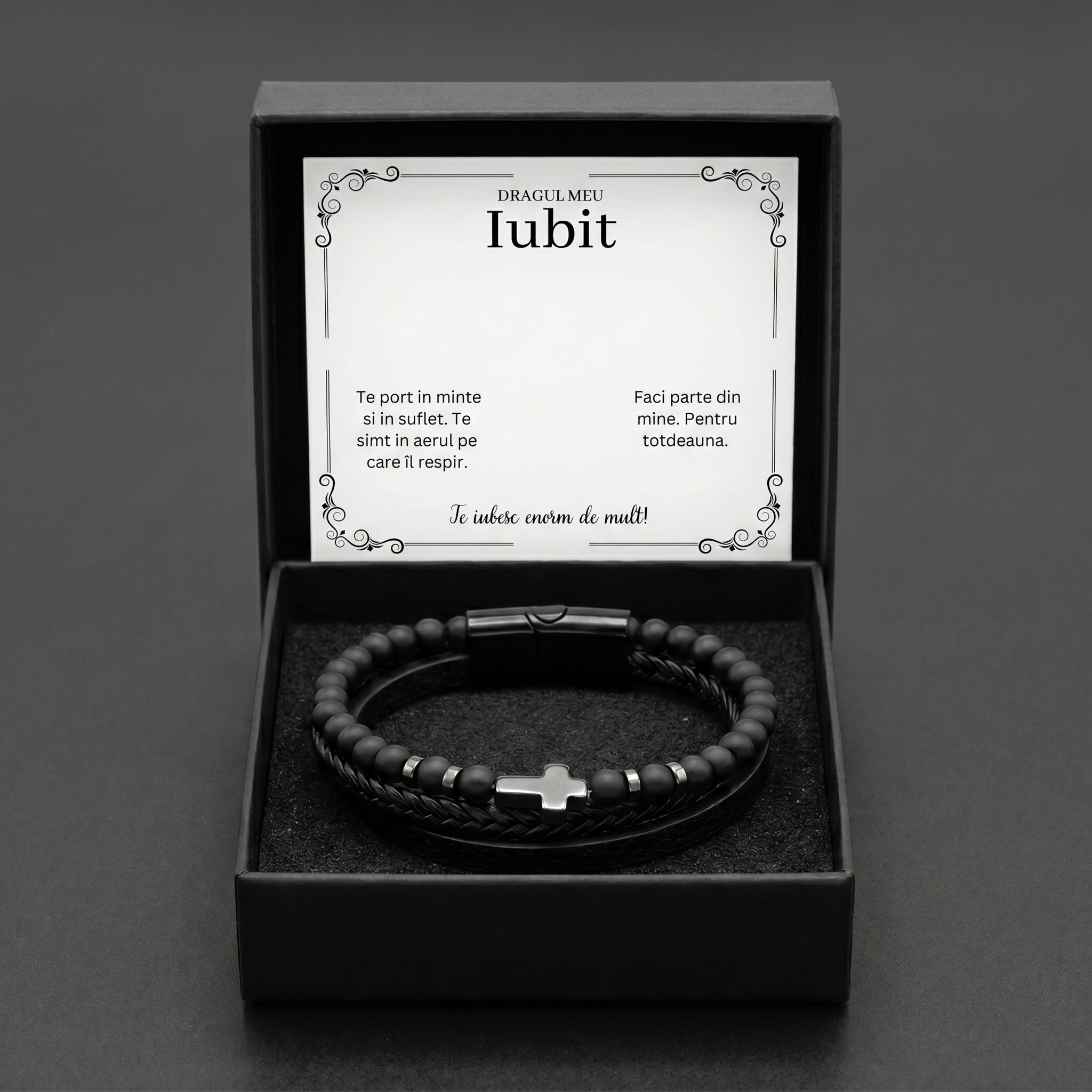 cadou iubit brățară piele