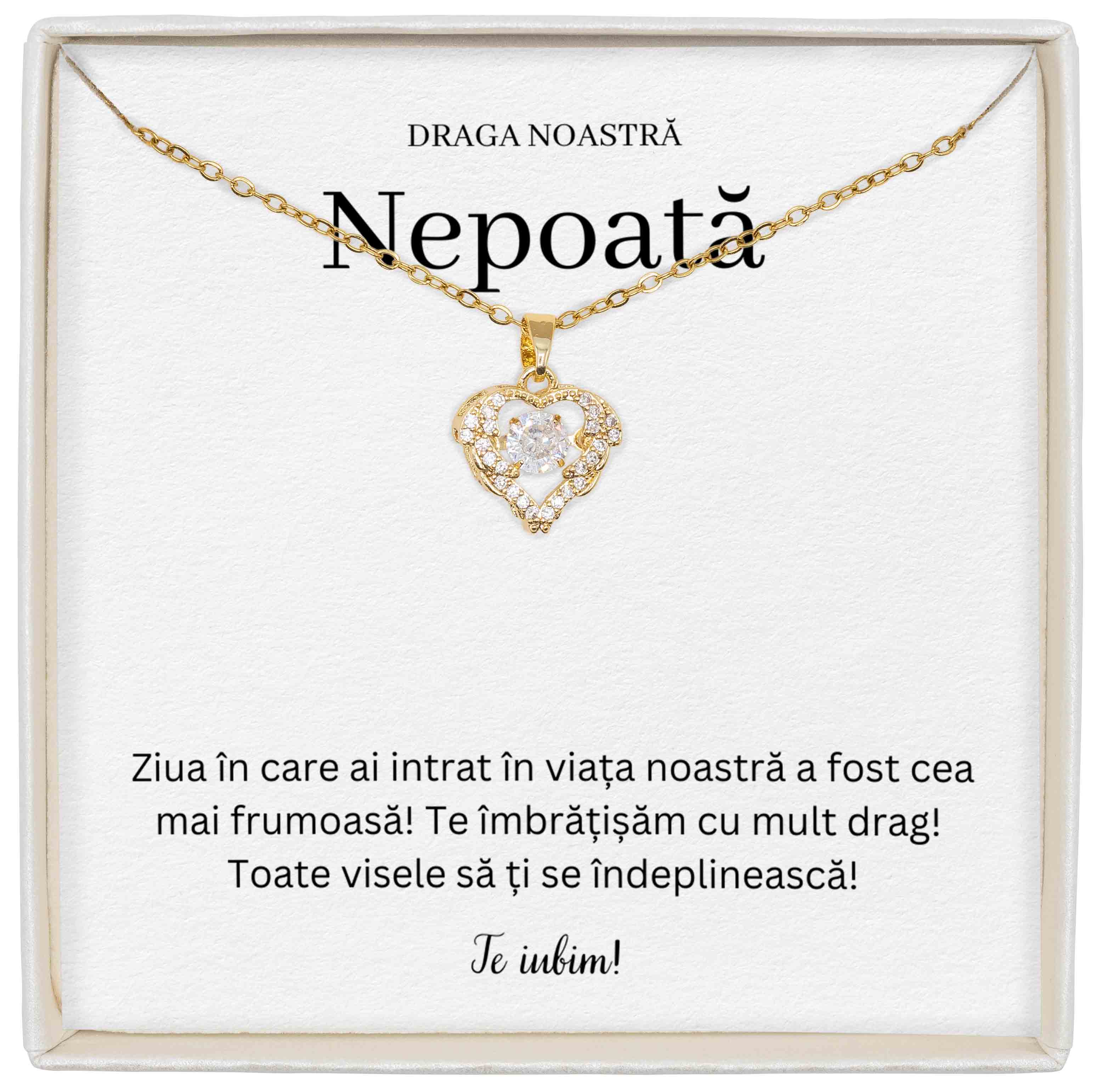 Colier True Love - Pentru Nepoată - Te Îmbrățișăm